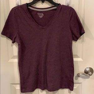 Time and Tru Purple V-neck T-Shirt